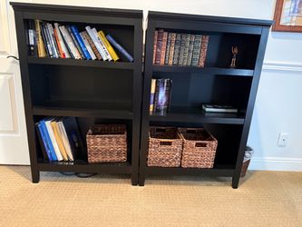 Black bookcases