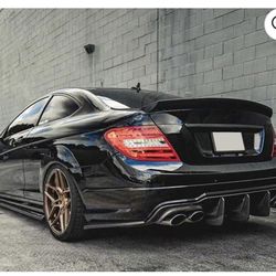  C63 Amg Big Fin Carbon Fiber Diffuser 