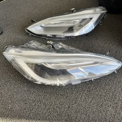 LED Headlights for Tesla Model S  _  2016.5-2020 (Comes with Module + all clips intact)