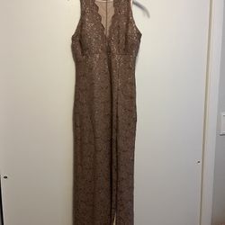 Taupe Or Tan Color Size Small Prom Dress