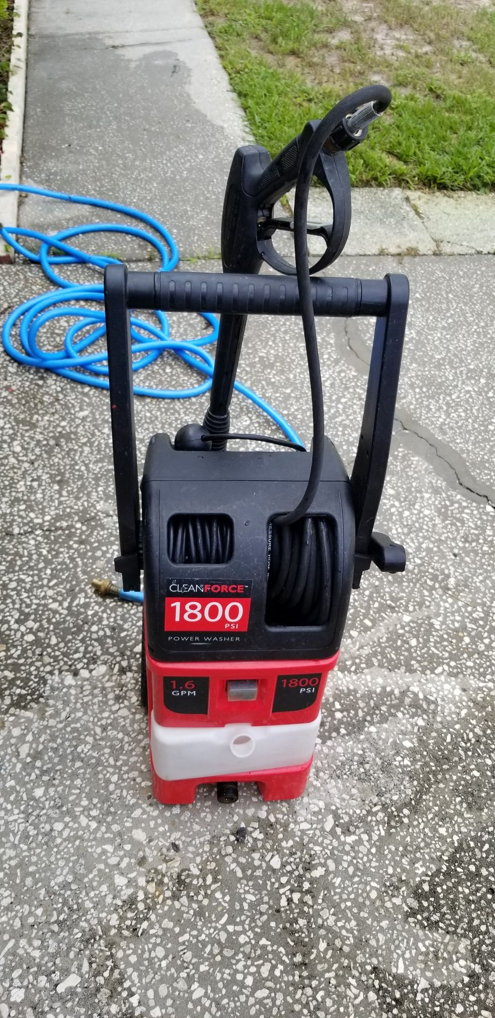 Clean force 1800 psi power washer