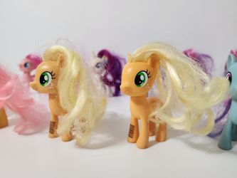 My Little Pony Mane, Applejack, Fluttershy, Twilight Sparkle, Pinkie Pie, Rarity Figures