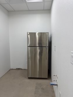 GE stainless steel top-freezer refrigerator
