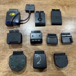 Lot of 10 Various Playstation PS2 Wireless Dongles Mad Catz Pelican Untested