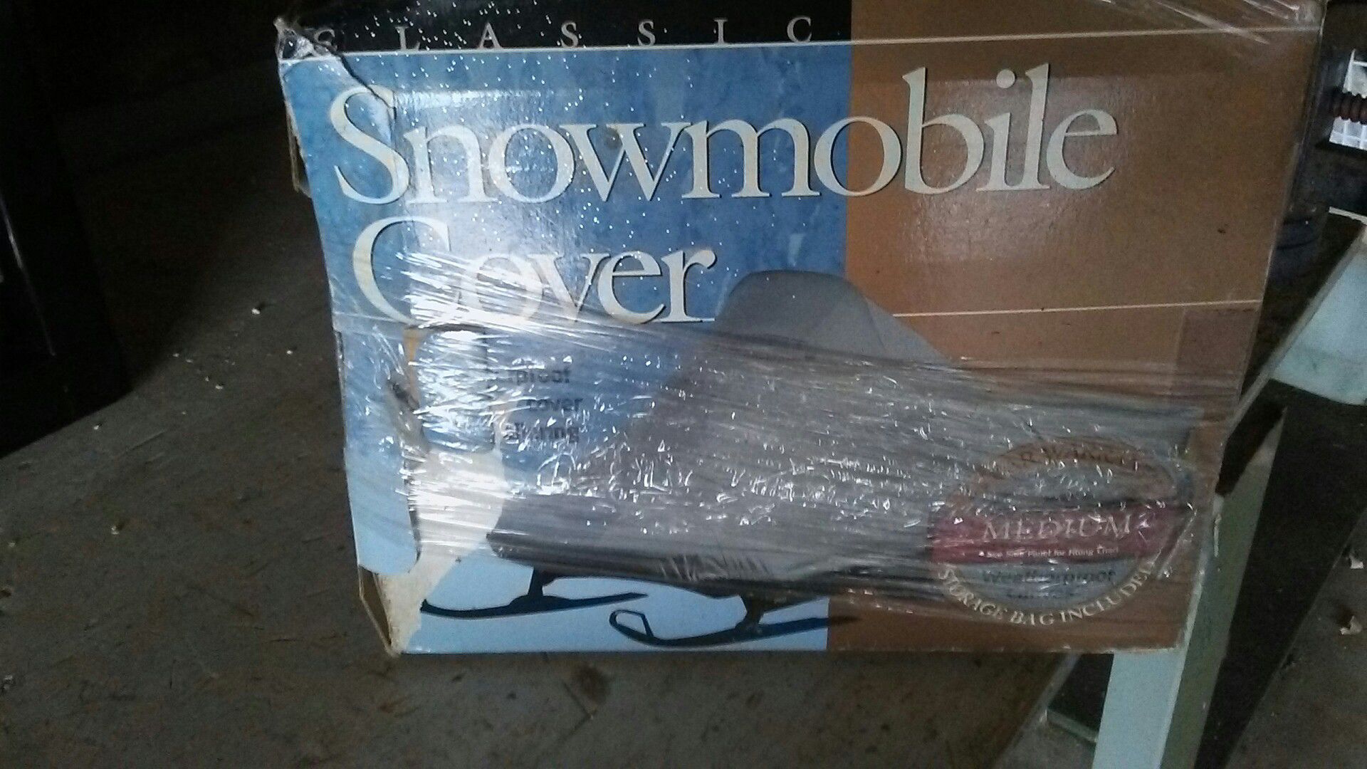 Weatherproof canvas snowmobile cover