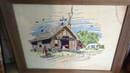 Nice Blacksmith Framed Picture.