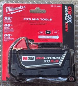 Milwaukee M18 5.0ah batteries °°°°°°NEW°°°°°°
