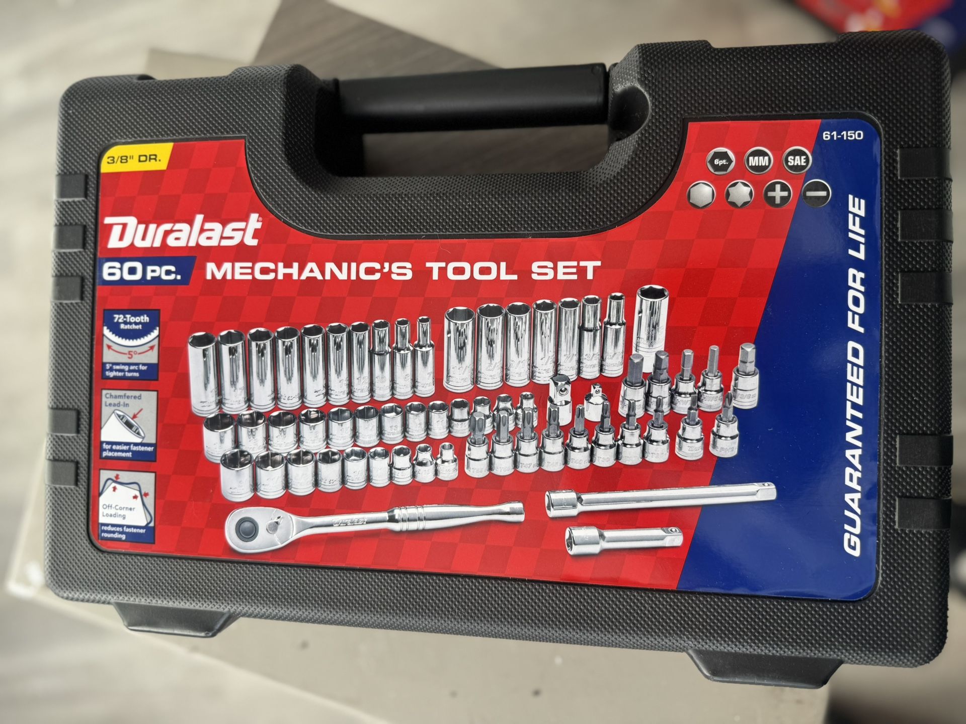 Brand New 60 pc Tool Set -duralast-