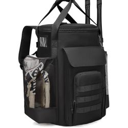 Baseball Bucket Bag Backpack, Coaches Bucket Bag Fit 6 Gallon Buket, Baseball Coaching Accessories with Multiple Pockets, Tactical Style Softball Coac