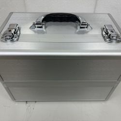 Makeup Case Aluminum Silver