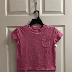 Brand New Girls Pink Boxy Pocket Tee Size M 7-8 kids