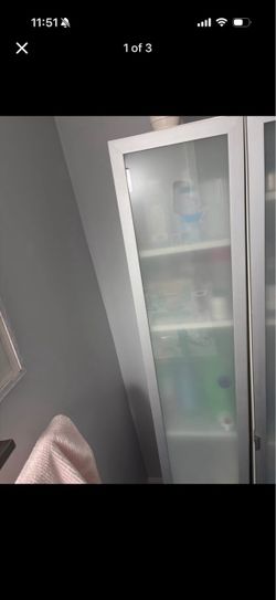 Frosted glass bathroom cabinet