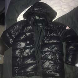 guess puff jacket xl