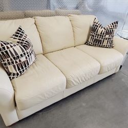 Beautiful, elegant luxury, Italian leather sofa, bed with pillow top mattress