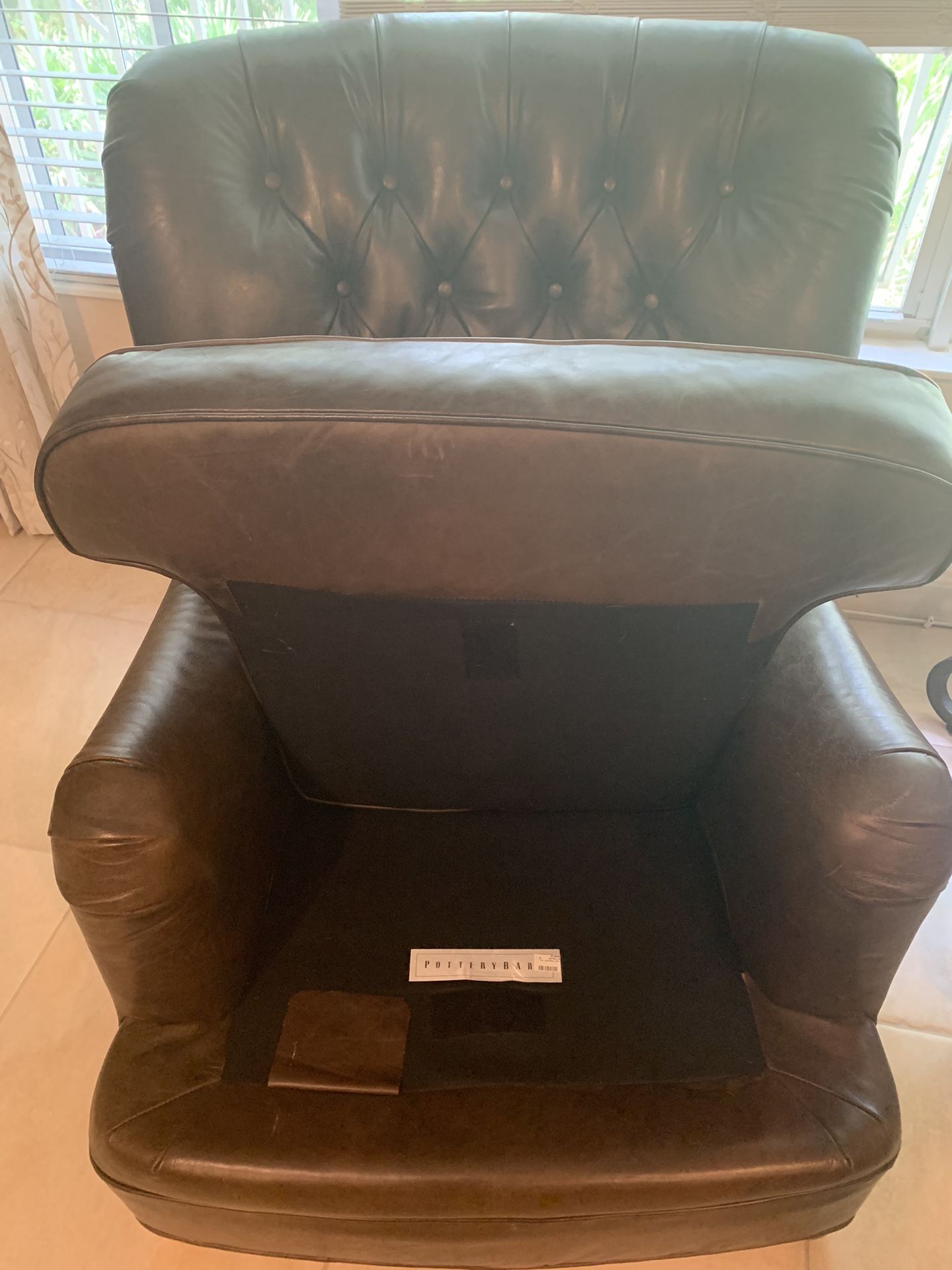 Pottery Barn Leather Chair