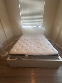 Queen bedframe and mattress