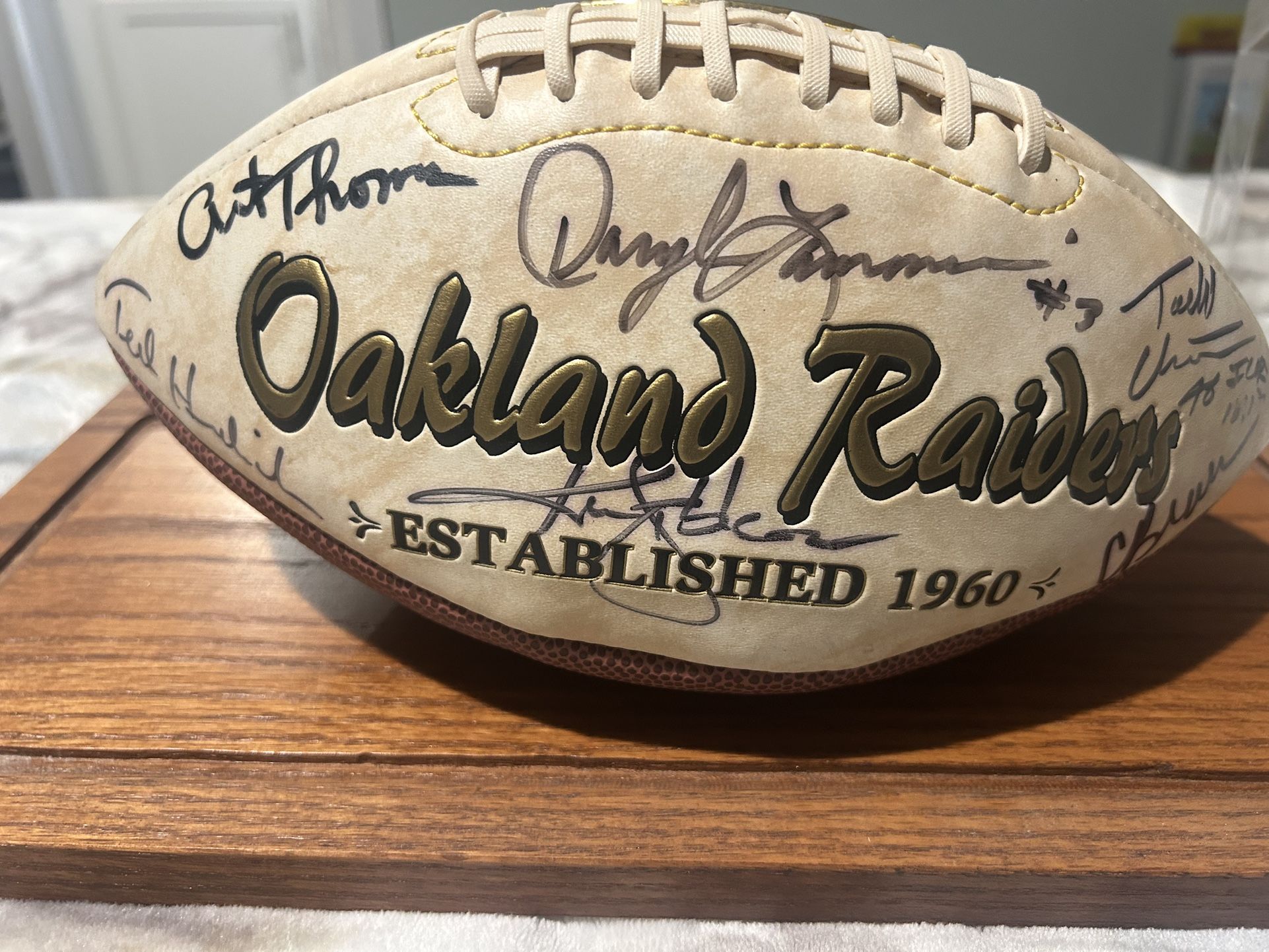 Oakland raiders Signed Football