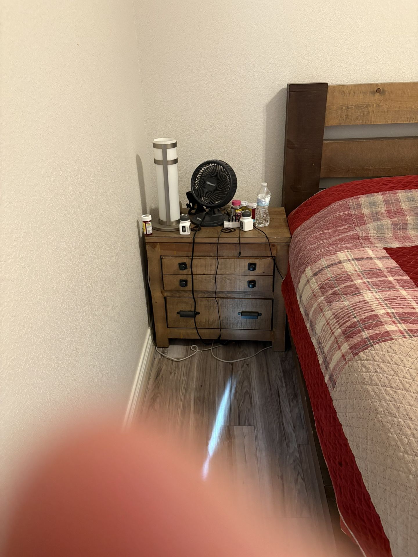 Dresser ,And Mirror And Dresser Underneath The Mirror