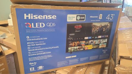43qd6 43” Hisense smart 4k Qled tv