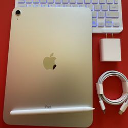 256gb Apple IPad 10th Generation (10.9” Liquid Retina / Latest 2022 model) with pen, keyboard, case & Accessories (warranty 11/ 2024) 