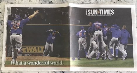 Sun Times Chicago Cubs Championship cover