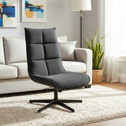 Lucks Swivel Lounge Chair with Fabric Upholstery, For Home or Office