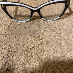 Black And White Cat Eyed Glasses
