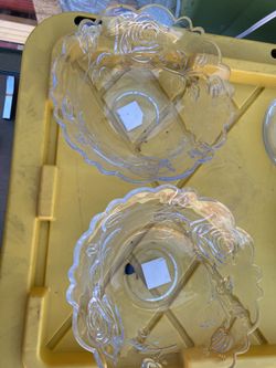 Glass bowl and serving tray