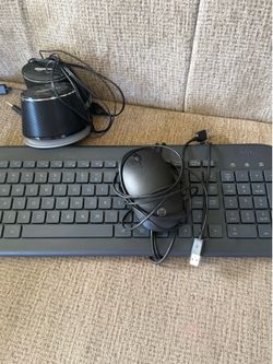 Keyboard, mouse and speakers