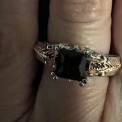 Womens Silver Natural 1 Carat Diamond Jewelry, Obsidian Topaz Gemstone