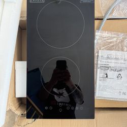 NEW- Empava 12 in. Smooth Top Radiant Electric Cooktop in Black with 2 Elements