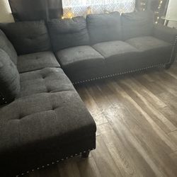 Grey Small L Shape Couches 