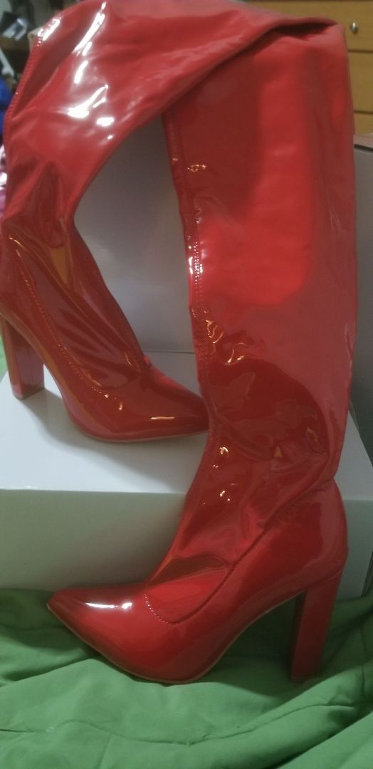 Brand New red thigh, high boots Texar call (contact info removed)