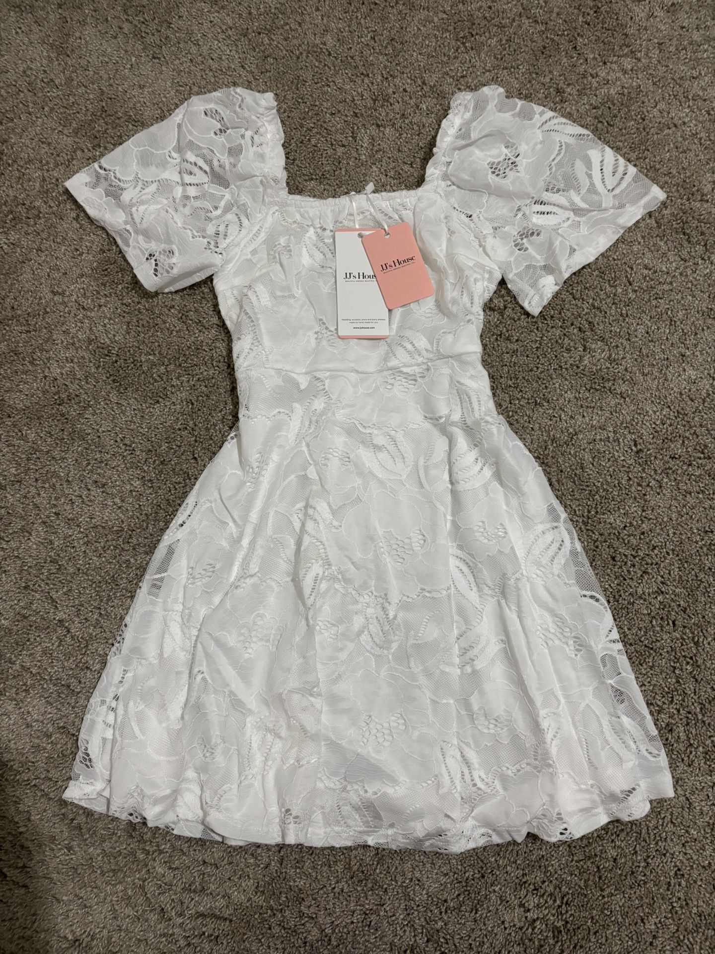 White Lace Mini Dress