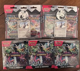  Pokémon Twilight Masquerade & Obsidian Flames — Sealed Blisters & Booster Bundles
