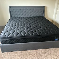 Bed frame with mattress