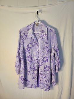 Women's Size 4X White Stag Button Down Blouse - ITEM #1692