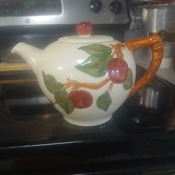 Beautiful handprinted teapot