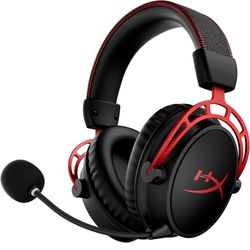 Open Box HyperX Cloud Alpha Wireless - Gaming Headset for PC, 300-hour battery life, DTS Headphone:X Spatial Audio, Memory foam, Dual Chamber Drivers,