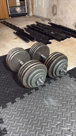 100lb adjustable dumbbells