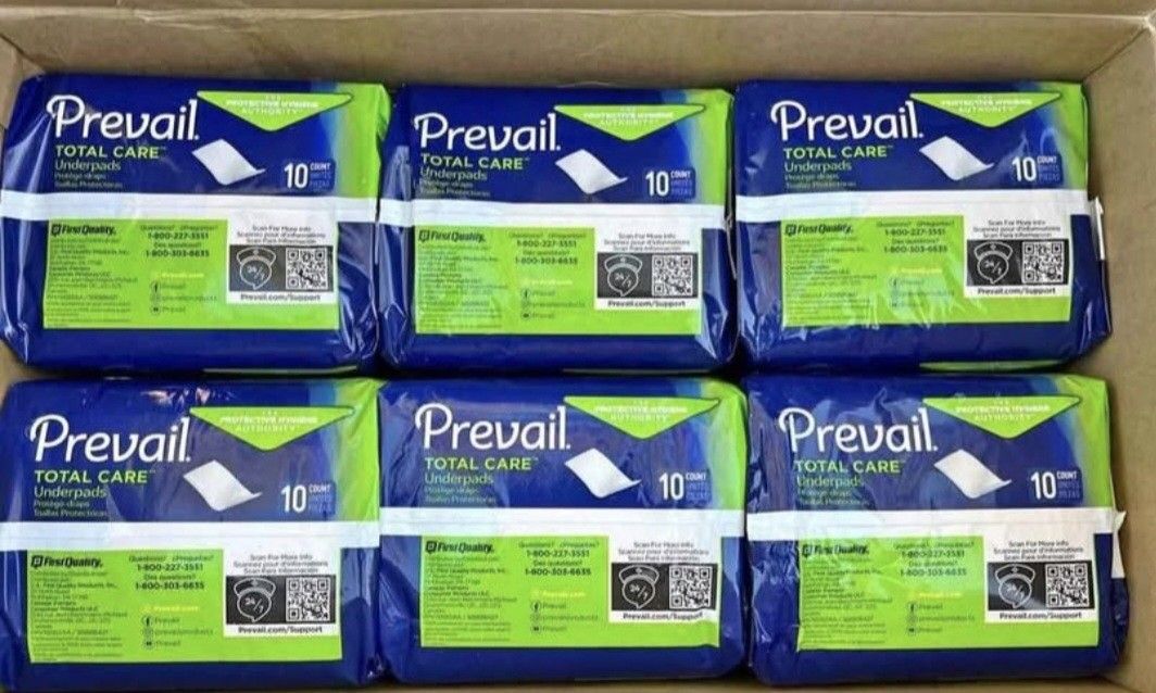 $3 each OR 10 For $25 -- Prevail UNDERPADS 30X30 in. Marconi/Bus. 80 Area, CASH,