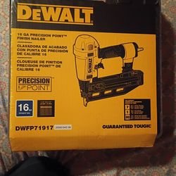 DeWalt 16Ga Precision Point Finish Air Compressor Nailer Gun 
