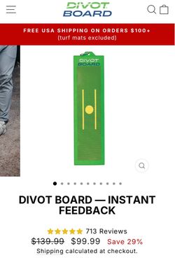 Divot Board Instant Feedback Golf Training Aid