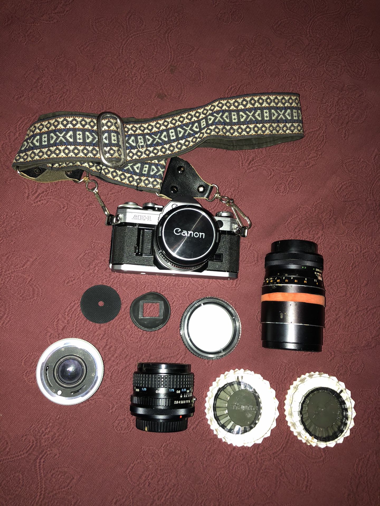 Canon AE-1 Camera w/ Accessories