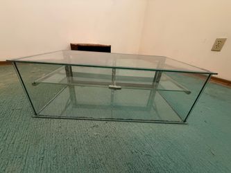 Antique glass countertop display case vintage store retail showcase 26 inch