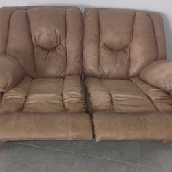 FREE leather Couch and Armchair