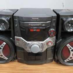 Panasonic SA-AK410 SB-AK410 Stereo Console 5-disc CD With Cassette  