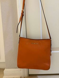 Michael Kors Orange Leather Crossbody Bag