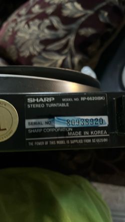 Sharp Turntable Vinyl player