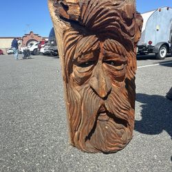 Wood carved forest man